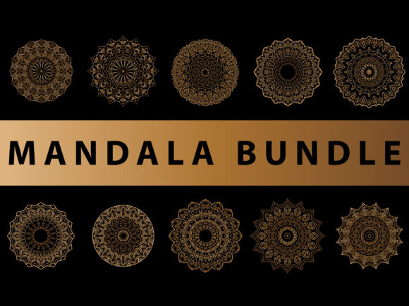 Explore Mandala Pack Gold Motif for Elegant Graphics and Patterns