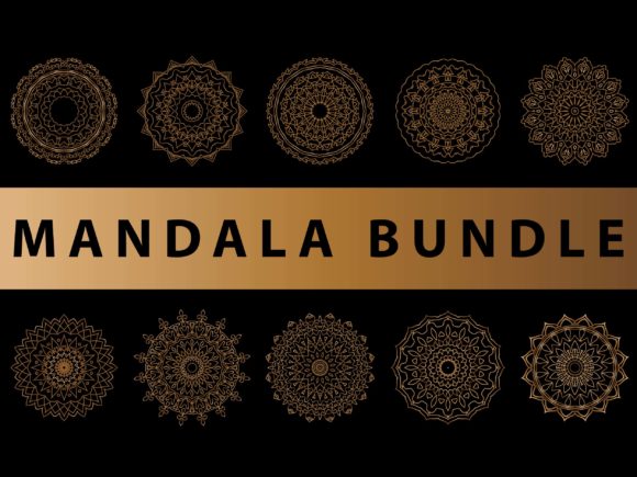 Explore the Versatility of Mandala Bundle Unique Gold Graphics