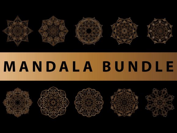 Exploring Mandala Bundle Gold Color for Graphics and Patterns