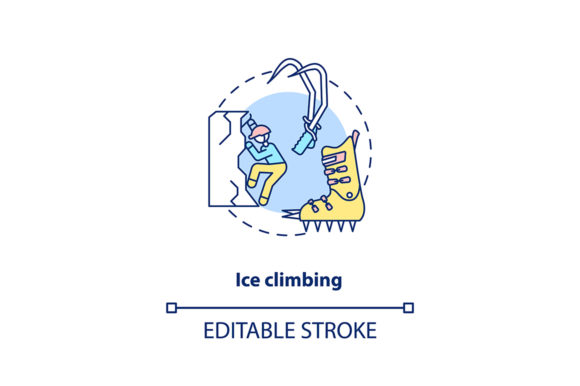 Ice Climbing Concept Icon: A Versatile Graphics Tool