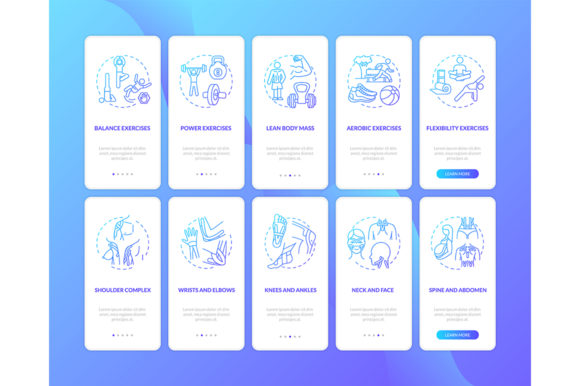 Kinesiology Dark Blue Onboarding Mobile