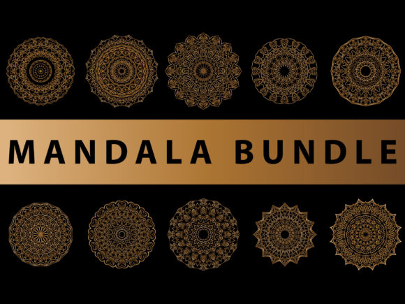 Mandala Pack Gold Template: A Versatile Embroidery Design