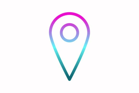 Map Rainbow Coloring Icon: A Versatile Graphics Asset