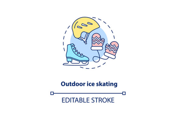 Outdoor Ice Skating Icon: A Charming Graphics Addition