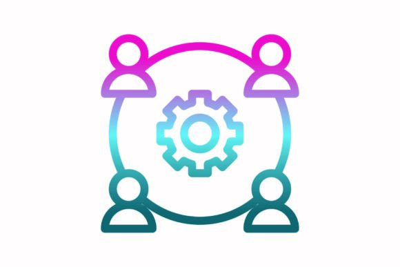 Partner Rainbow Coloring Icon: A Vibrant Graphics Addition