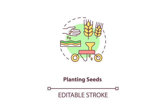 Planting Seeds Concept Icon: A Versatile Graphics Asset