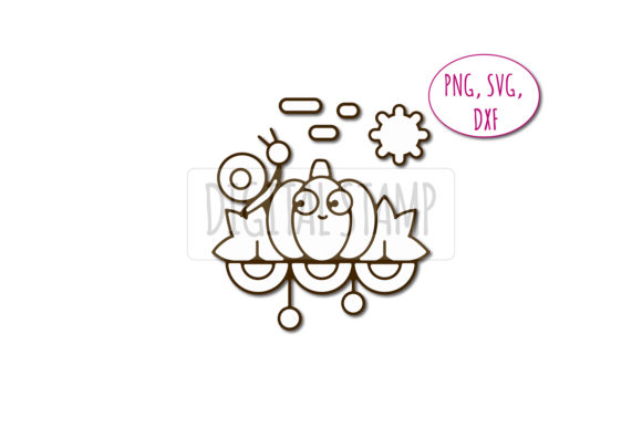 Pumpkin and Snail. Photoshop Brush: A Unique Graphics Set