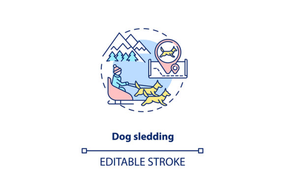 Review: Dog Sledding Concept Icon for Modern Graphics and Icons