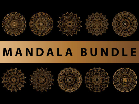 Review: Mandala Pack Gold Black Design for Graphics and Patterns
