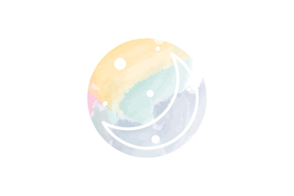 Review: Social Media Icon Moon Water Color