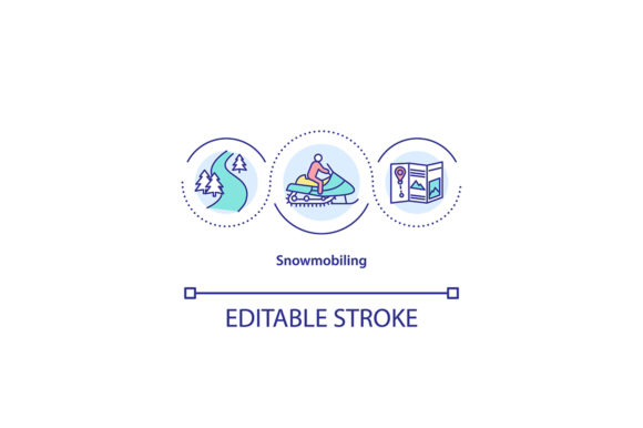 Reviewing Snowmobiling Concept Icon for Branding
