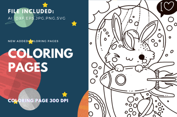 Rocket Rabbit Fly in Space Page: A Creative Graphics Gem