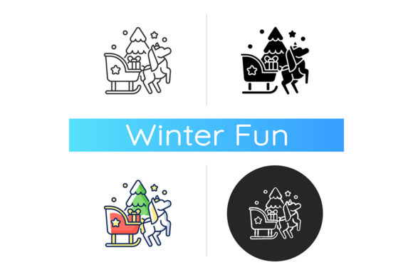Sleight Ride Icon: A Charming Addition to Holiday Graphics