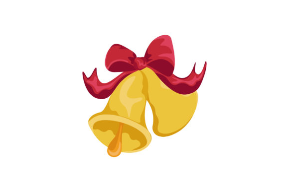 The Bell with Red Ribbon: A Perfect Graphic for Illustrations