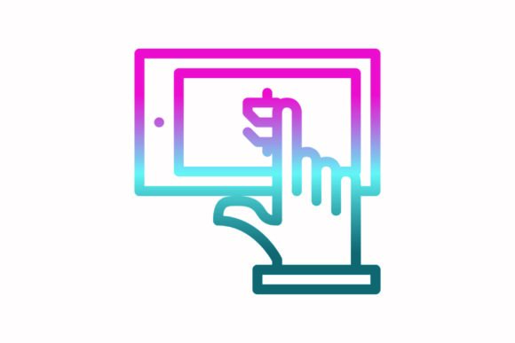 Touch Rainbow Coloring Icon: A Vibrant Embroidery Choice