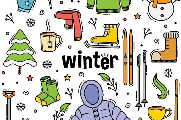 Winter Doodle Hand Drawn: A Versatile Graphics and Illustrations Asset